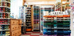 Art and craft materials in the shop at Chandlers Ford
