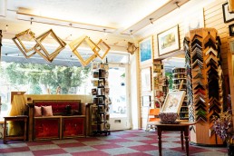 interior of the picture framing shop